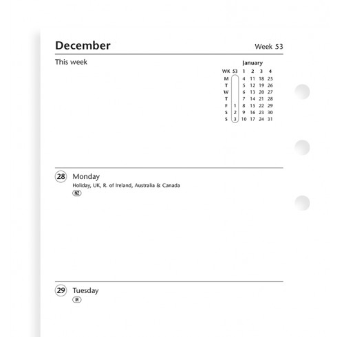 Week On Two Pages Diary, Monday Start