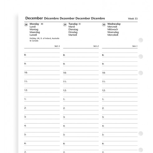 Week On Two Pages Diary With Appointments In 5 Languages