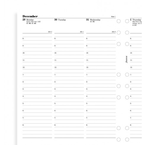 Week On Two Pages Diary With Appointments, English