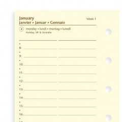 Day Per Page Diary In Cotton Cream And Four Languages
